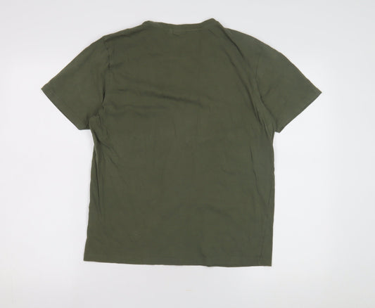 Farah Men's Medium Green Crew Neck T-Shirt
