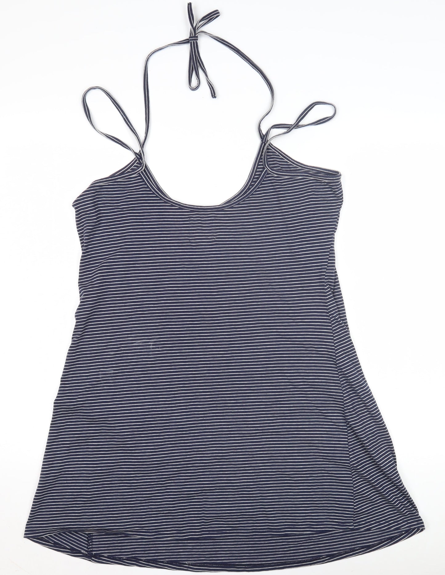 Quiksilver Women's Blue Striped Sleeveless Slip Dress