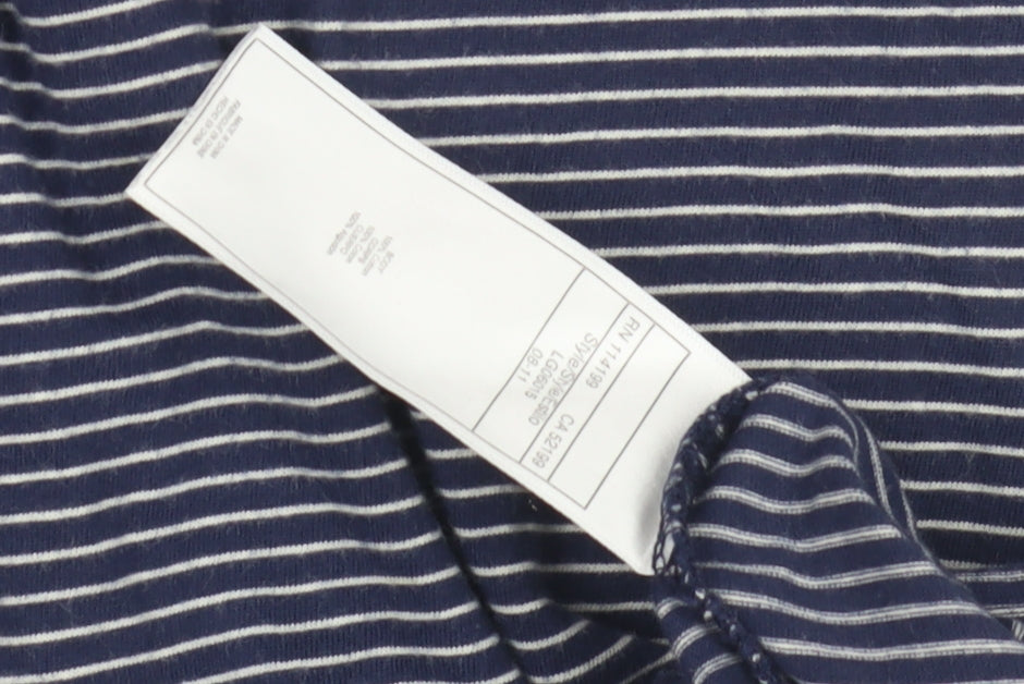 Quiksilver Women's Blue Striped Sleeveless Slip Dress