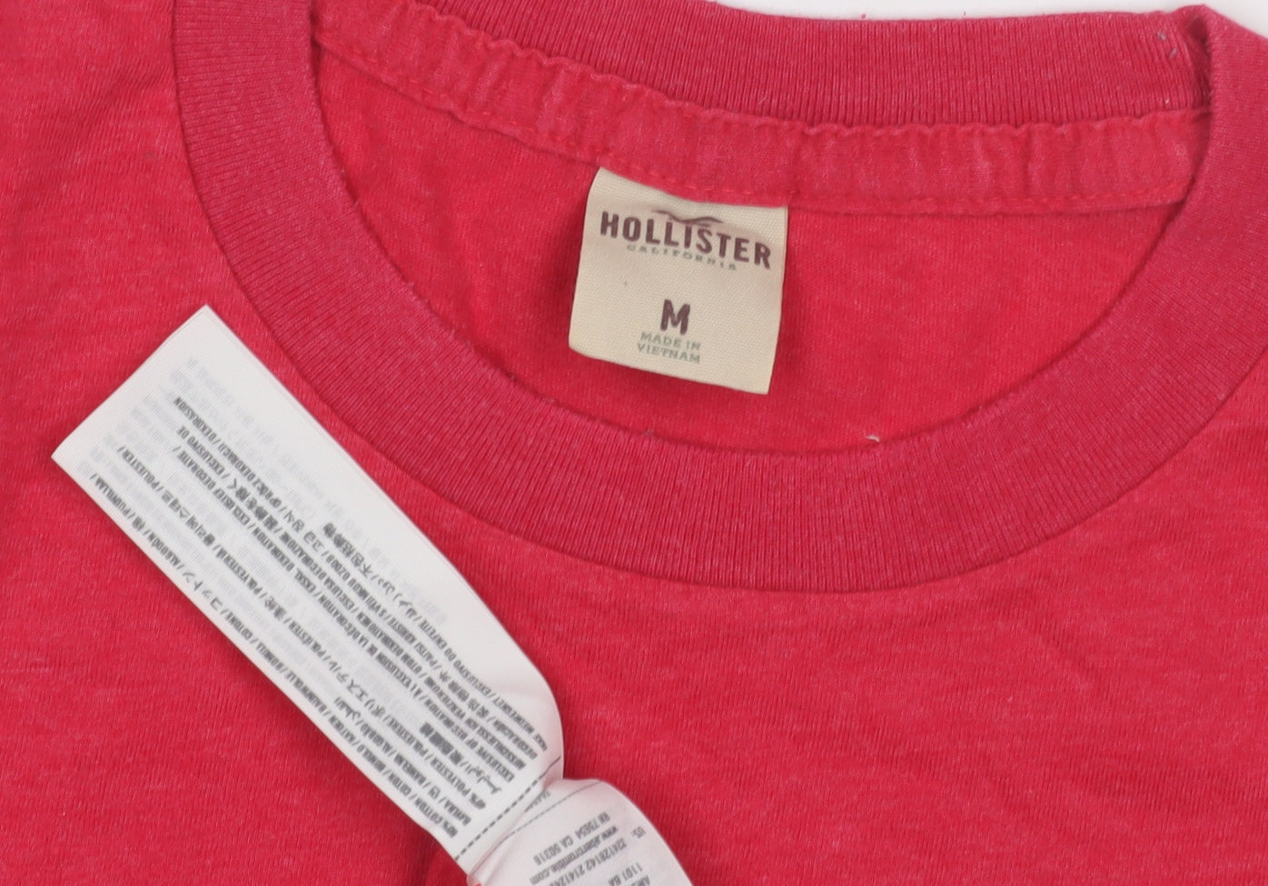 Hollister Women's Red T-Shirt Size M Casual Crew Neck