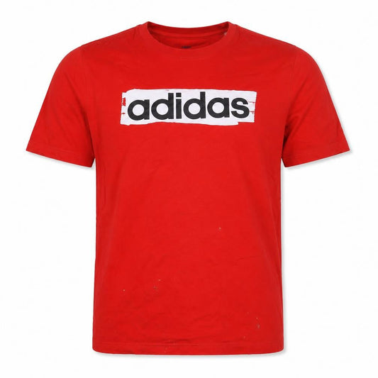 Mens UK Size L adidas Red  Cotton T-Shirt