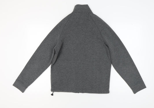 ZARA Women's Grey Full Zip Sweatshirt Size 4