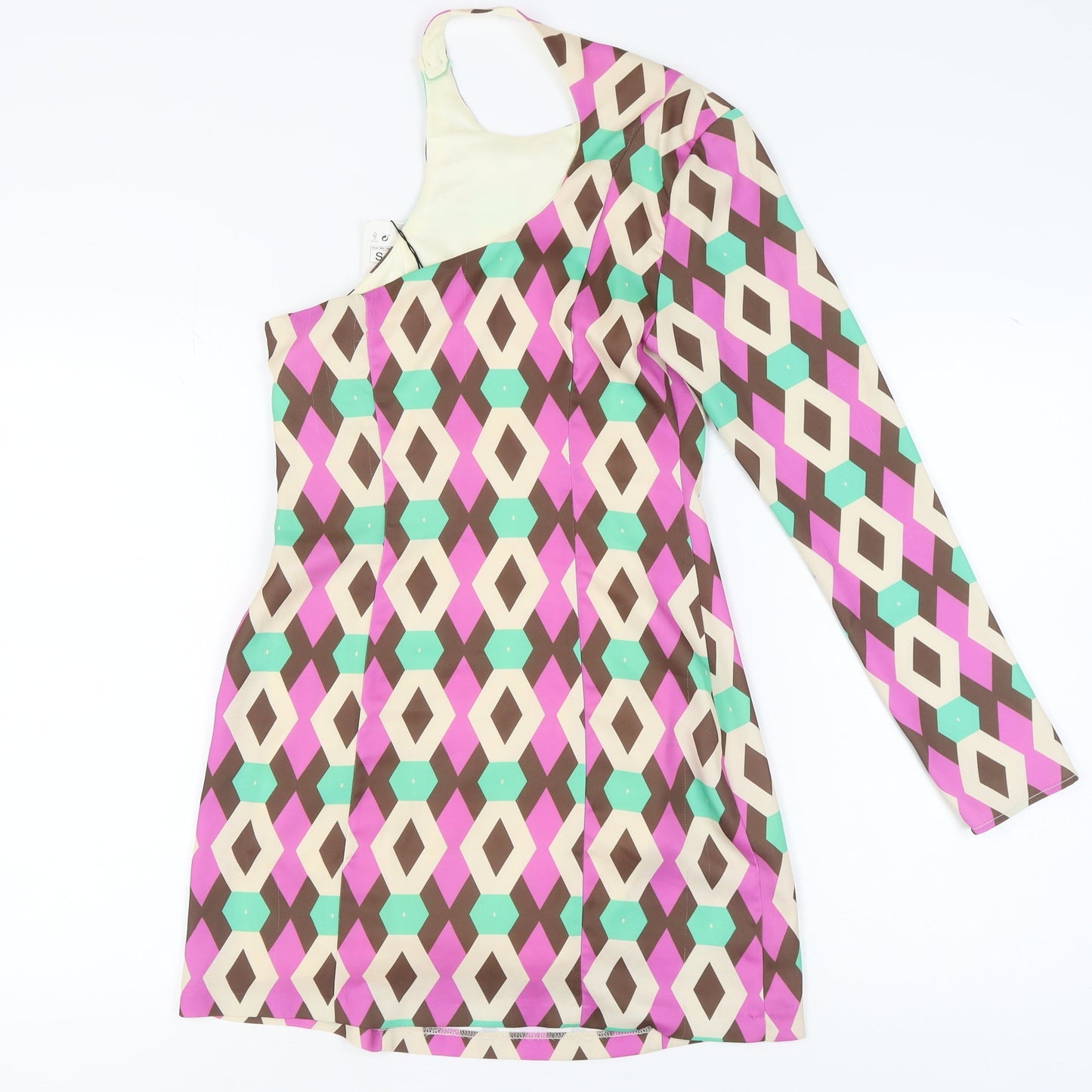 Zara Women's Multicoloured Geometric Mini Shift Dress