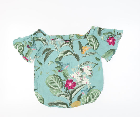 Vero Moda Women's Multicoloured Floral Blouse Off Shoulder M