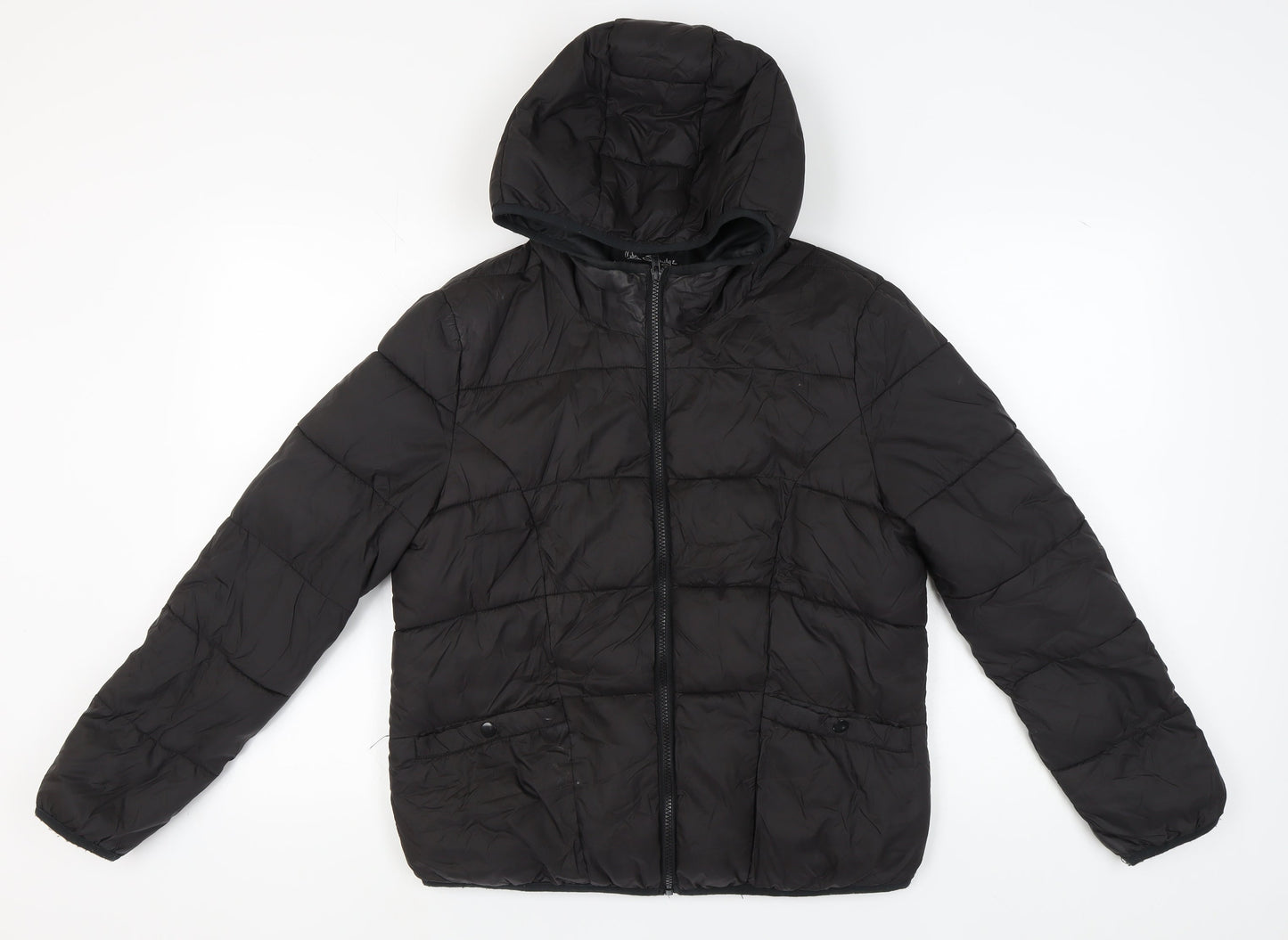 Miss Selfridge Women's Black Puffer Jacket Size 14