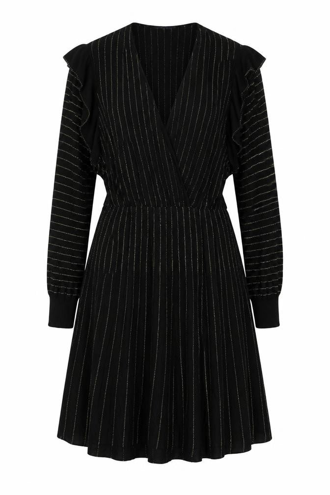 Zara Women's Black Striped Knit Dress S