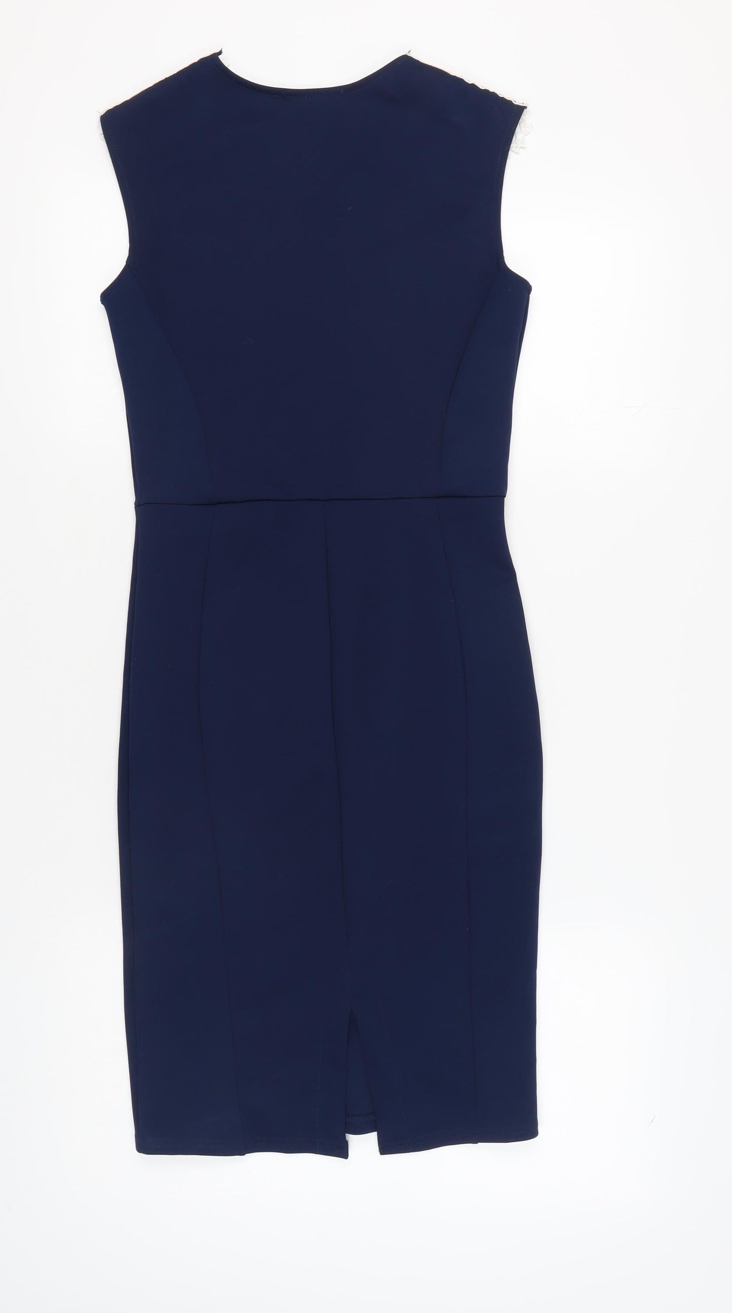 Quiz Women's Blue Sheath Dress, Size 12, Party Ready