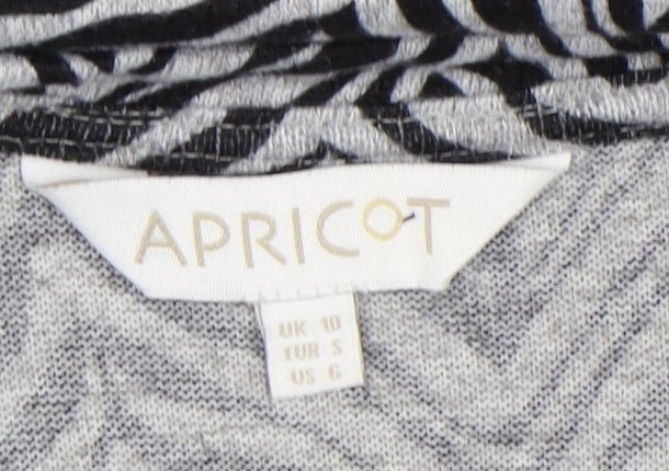 Apricot Women's Black Zebra Print Dress Size 10