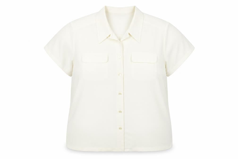 Marks and Spencer Women's Ivory Button-Up Shirt Size 18