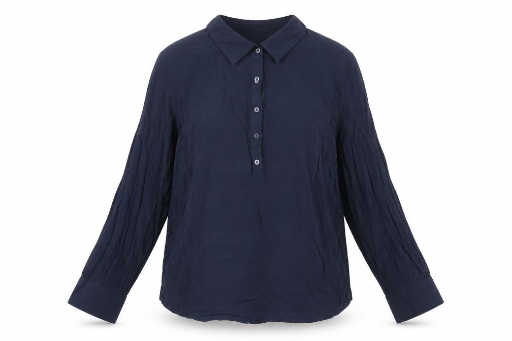 ESPRIT Women's Blue Collared Blouse, Size S
