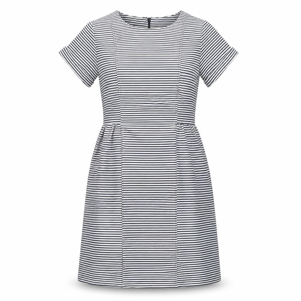 Marks and Spencer Women's Black Striped Dress, Size 12