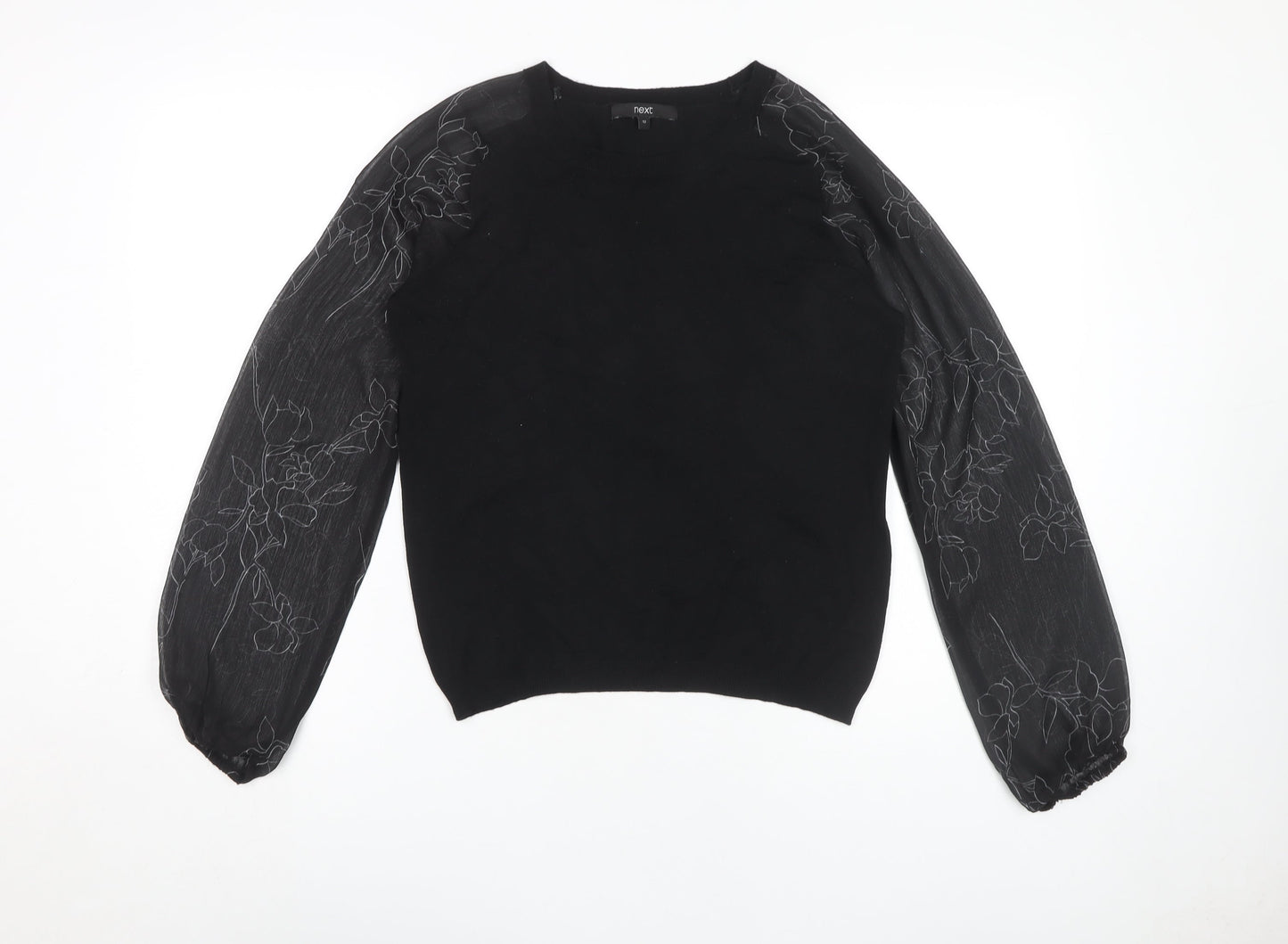 Next Women's Black Crew Neck Jumper Size 12