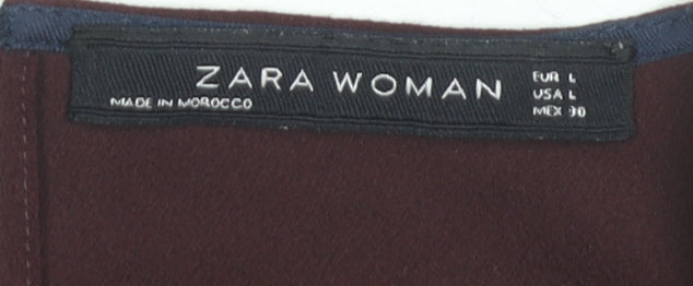 Zara Women's Multicoloured L Round Neck Blouse