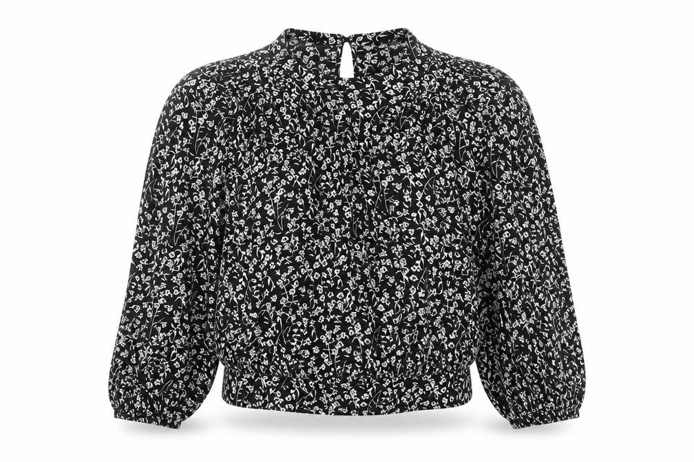 Marks and Spencer Women's Black Floral Blouse Size 12 Regular