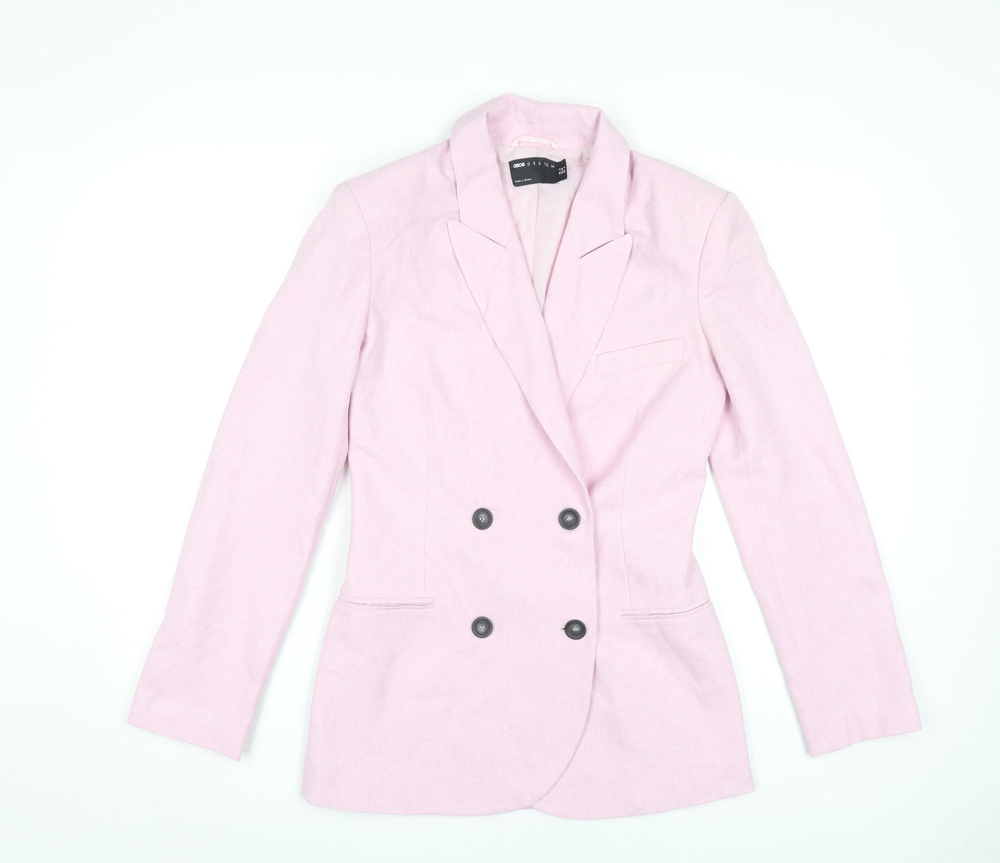 ASOS Women's Pink Blazer Size 8 Business Lined