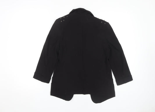 Miss Selfridge Women's Black Studded Blazer Size 8
