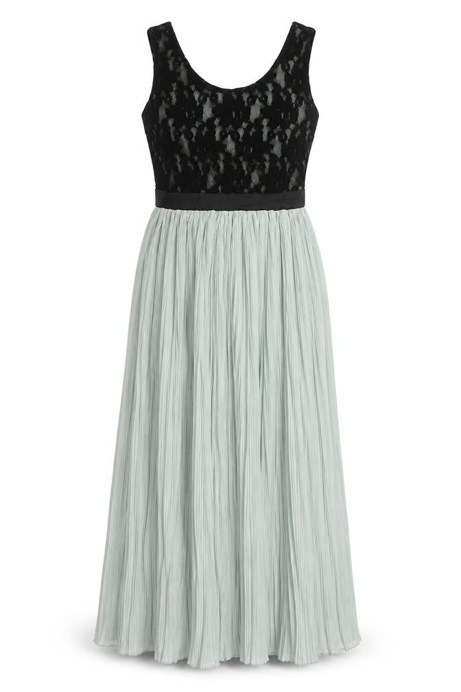 LOVE Women's Black & Grey Lace Dress S/M
