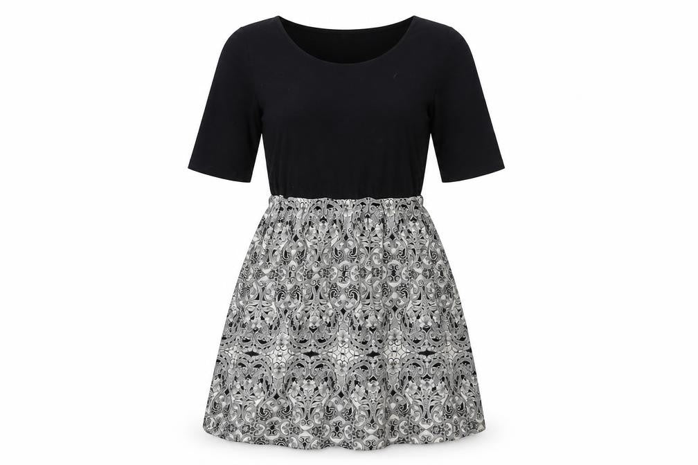 Dorothy Perkins Women’s A-Line Dress, Black/Paisley, Size 10
