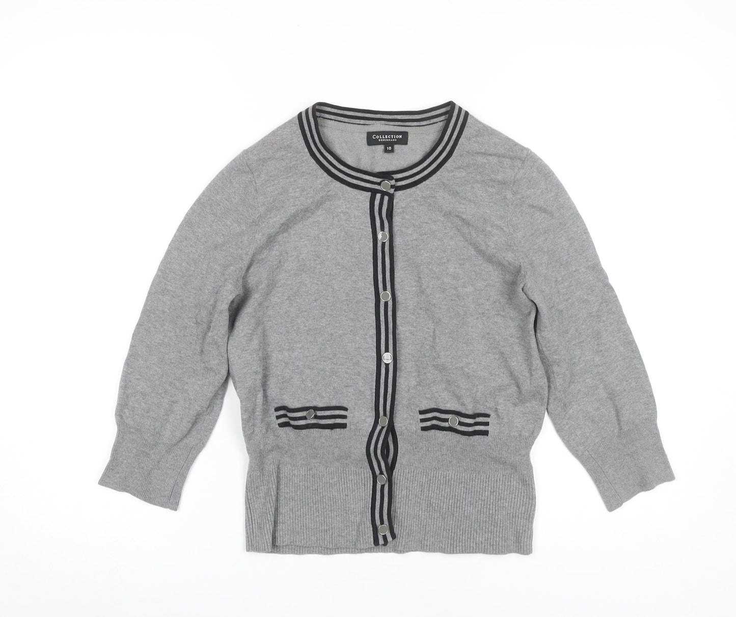 Debenhams Grey Women's Cardigan Size 10 Knit
