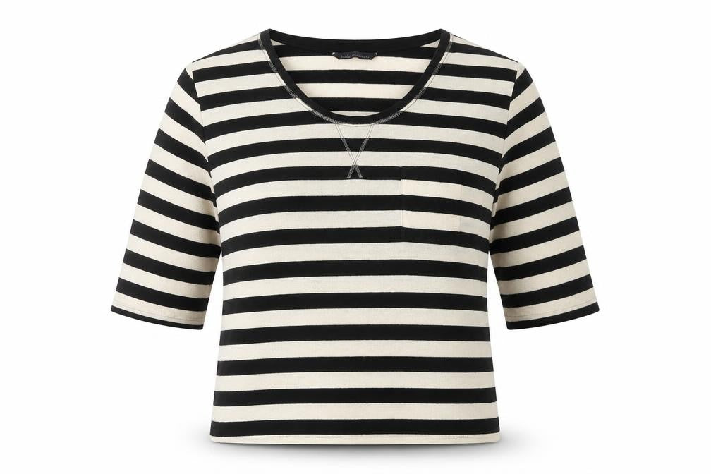 Marks and Spencer Women's Striped Top UK 10 Black