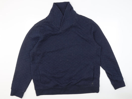 Fat Face Men's XL Blue High Neck Sweatshirt