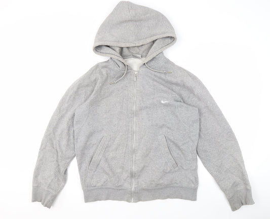 Nike Men's Grey Full Zip Hoodie, Size S