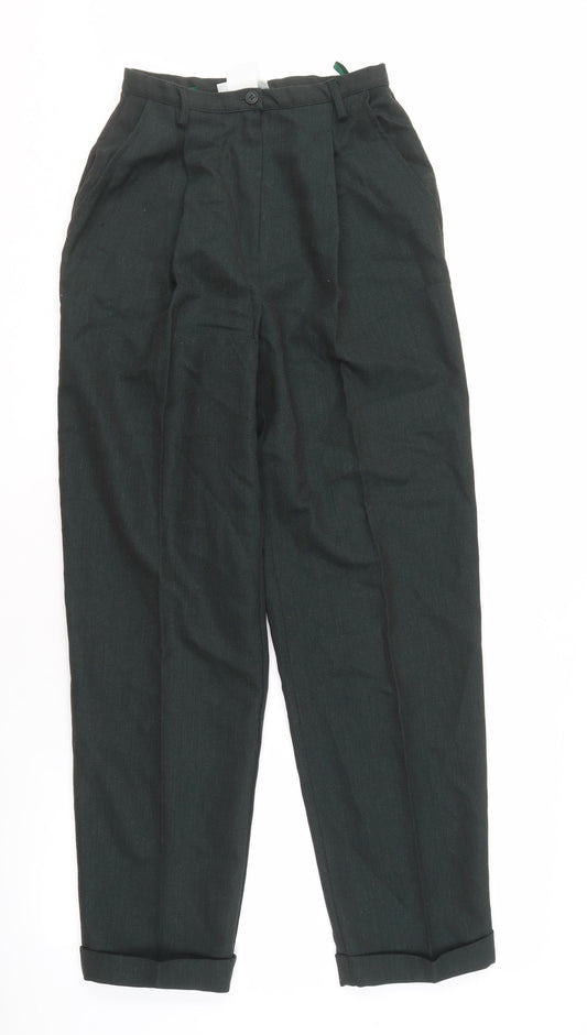 Laura Ashley Women's Green Wool Trousers Size 10