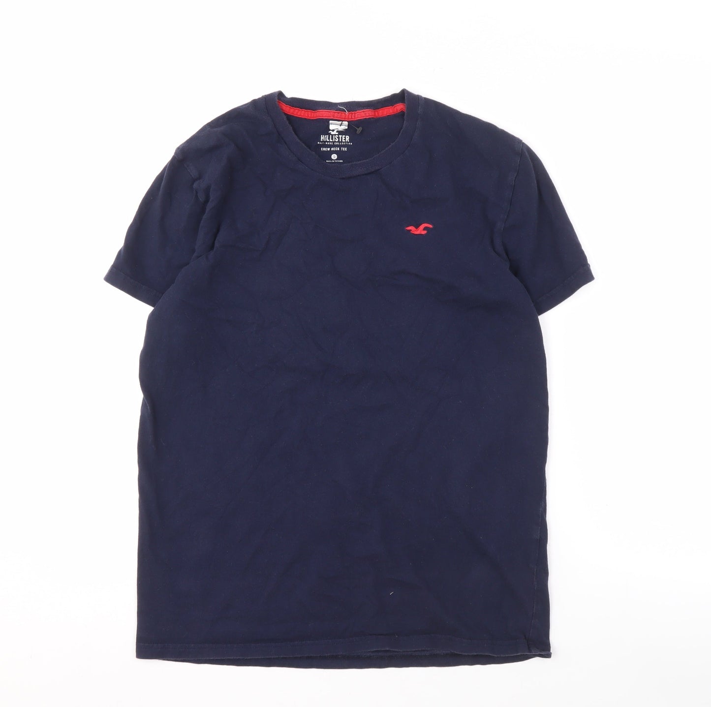 Hollister Men's Blue Crew Neck T-Shirt Size S