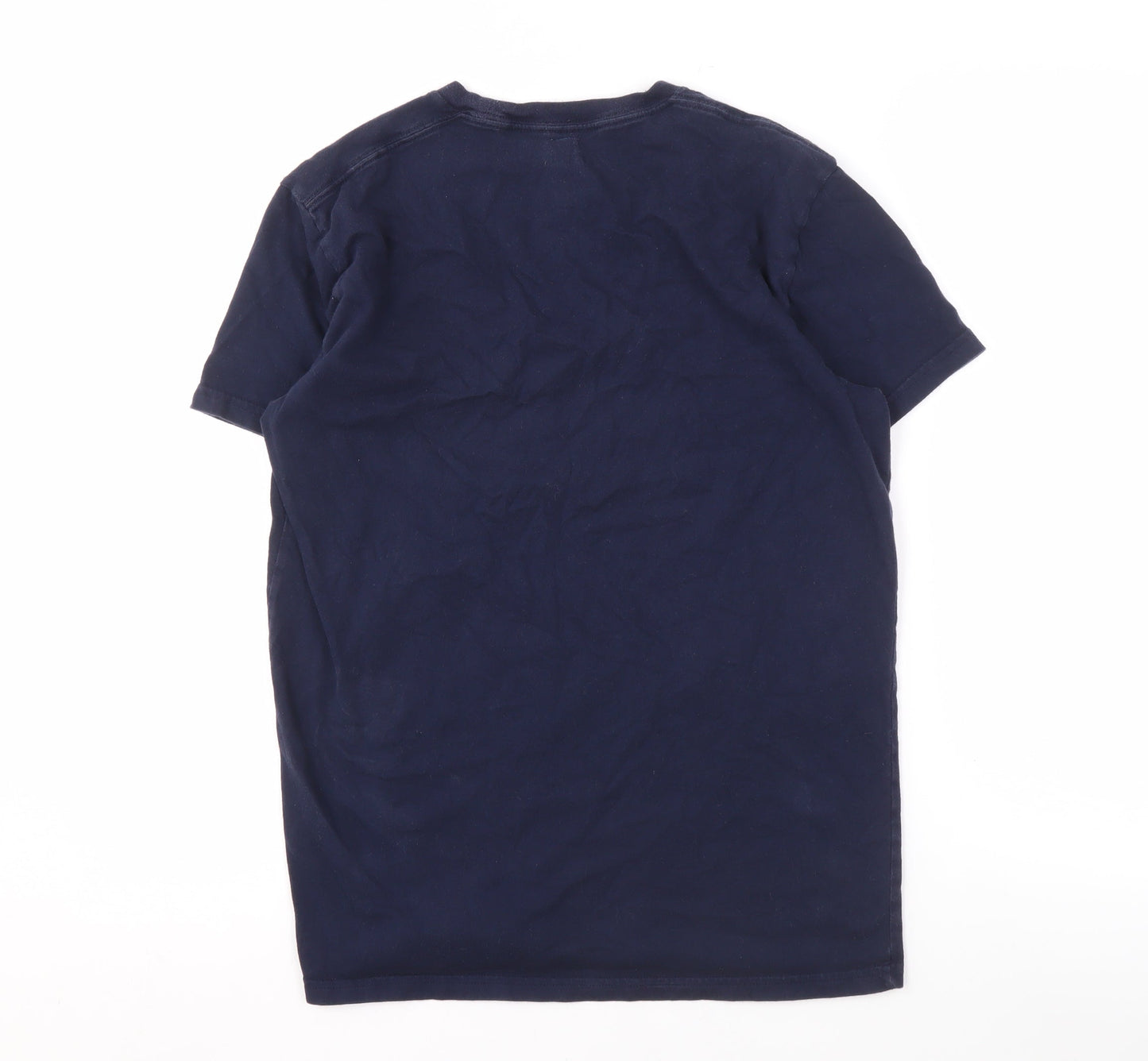 Hollister Men's Blue Crew Neck T-Shirt Size S