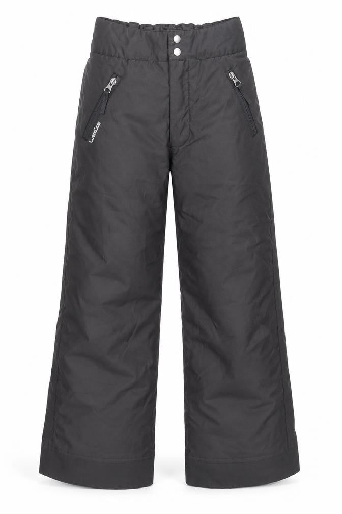 Front view of Decathlon boys’' black snow pants 8 years