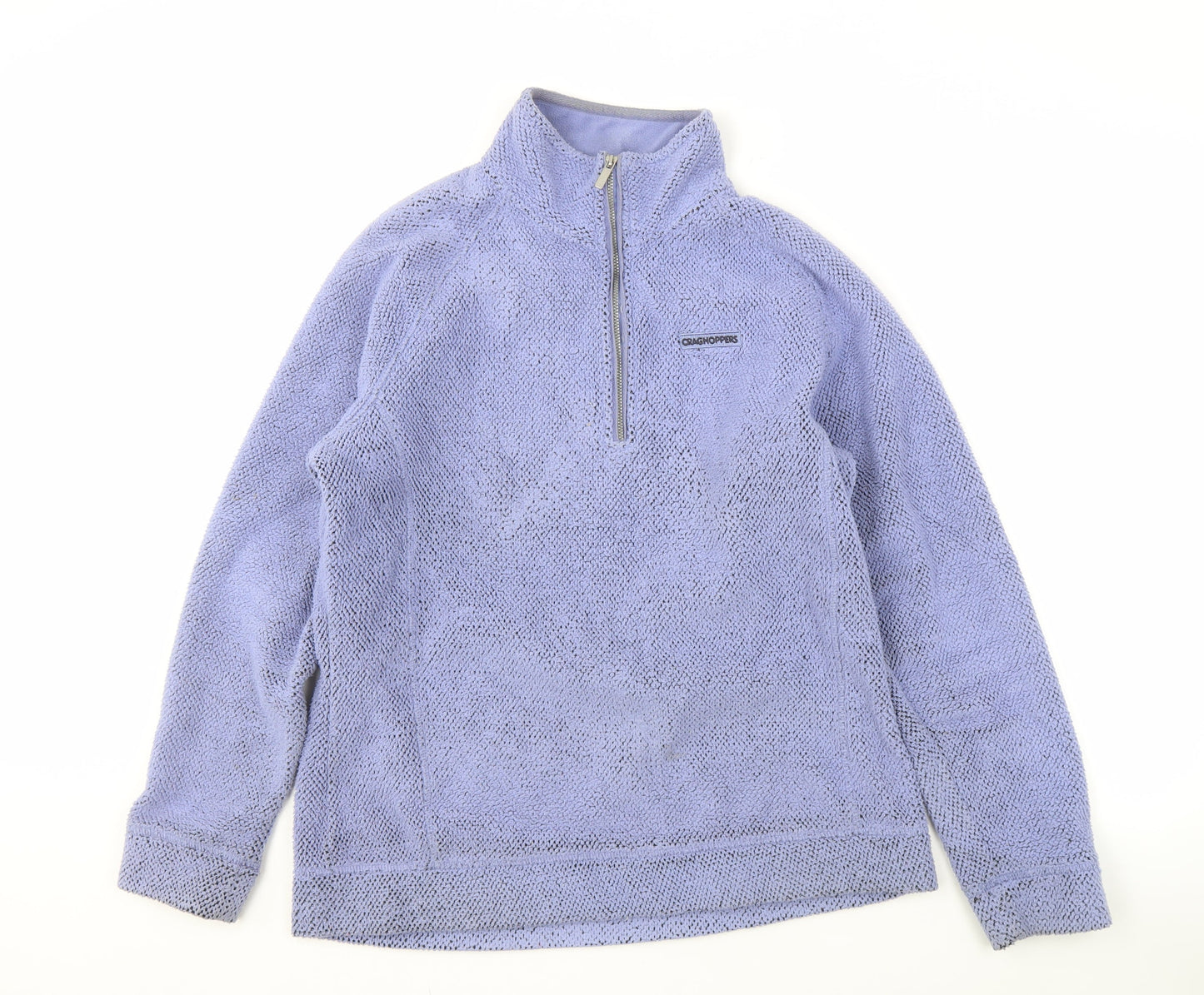 Craghoppers Women's Blue Quarter Zip Sweatshirt Size 16