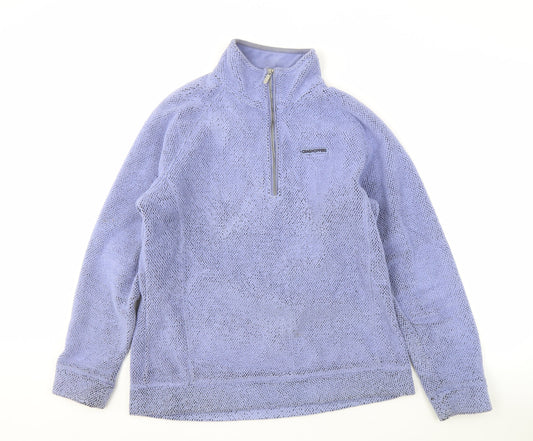 Craghoppers Women's Blue Quarter Zip Sweatshirt Size 16