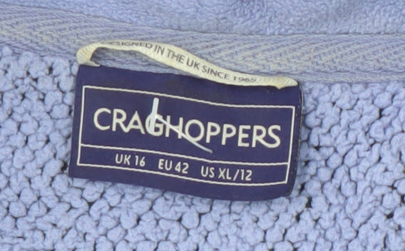 Craghoppers Women's Blue Quarter Zip Sweatshirt Size 16