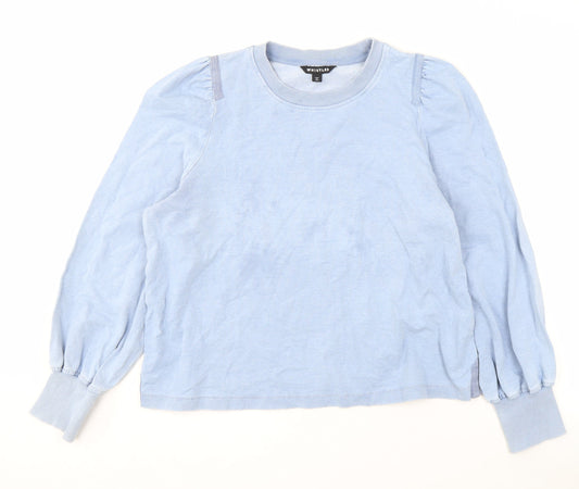 Whistles Women's Blue Long Sleeve Basic T-Shirt Size L