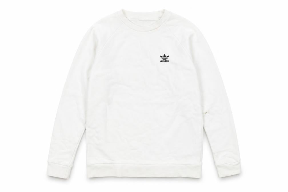 Mens UK S Regular adidas White Pullover Sweatshirt