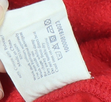 Jack Wills Unisex Red Logo Pullover Hoodie S