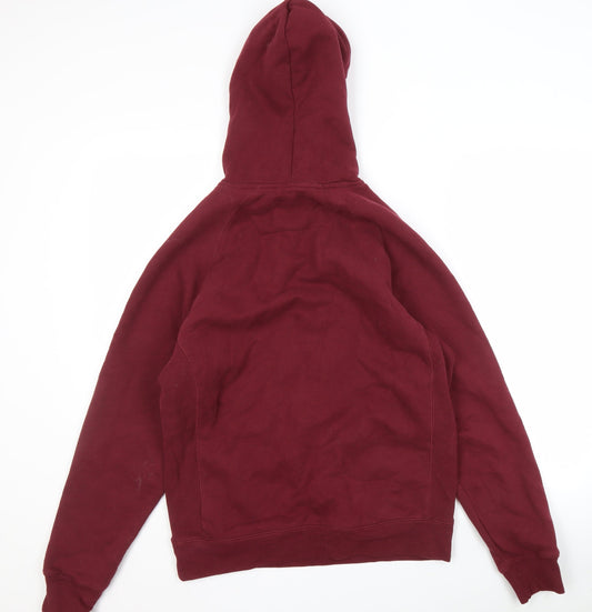 Lands' End Men's Red Pullover Hoodie - Small