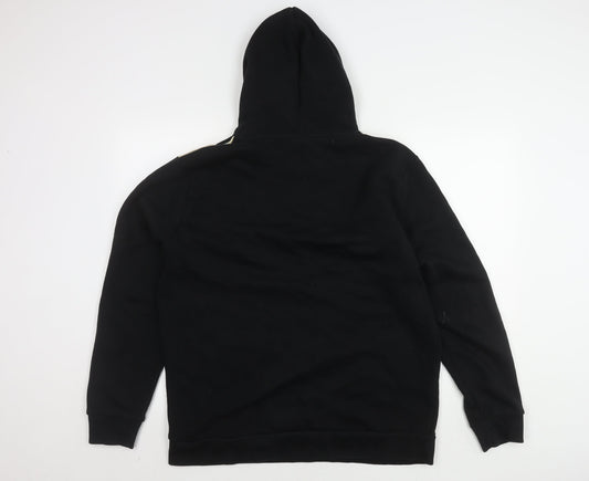 Closure London Men's Black Beige Logo Hoodie L