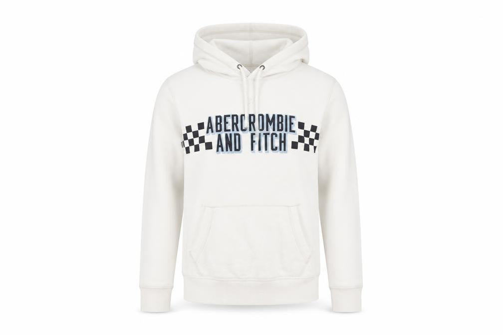 Abercrombie & Fitch Men's White S Hoodie Pullover