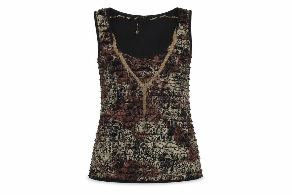 Front view of Red Herring Women's Black Sleeveless Blouse, size 14
