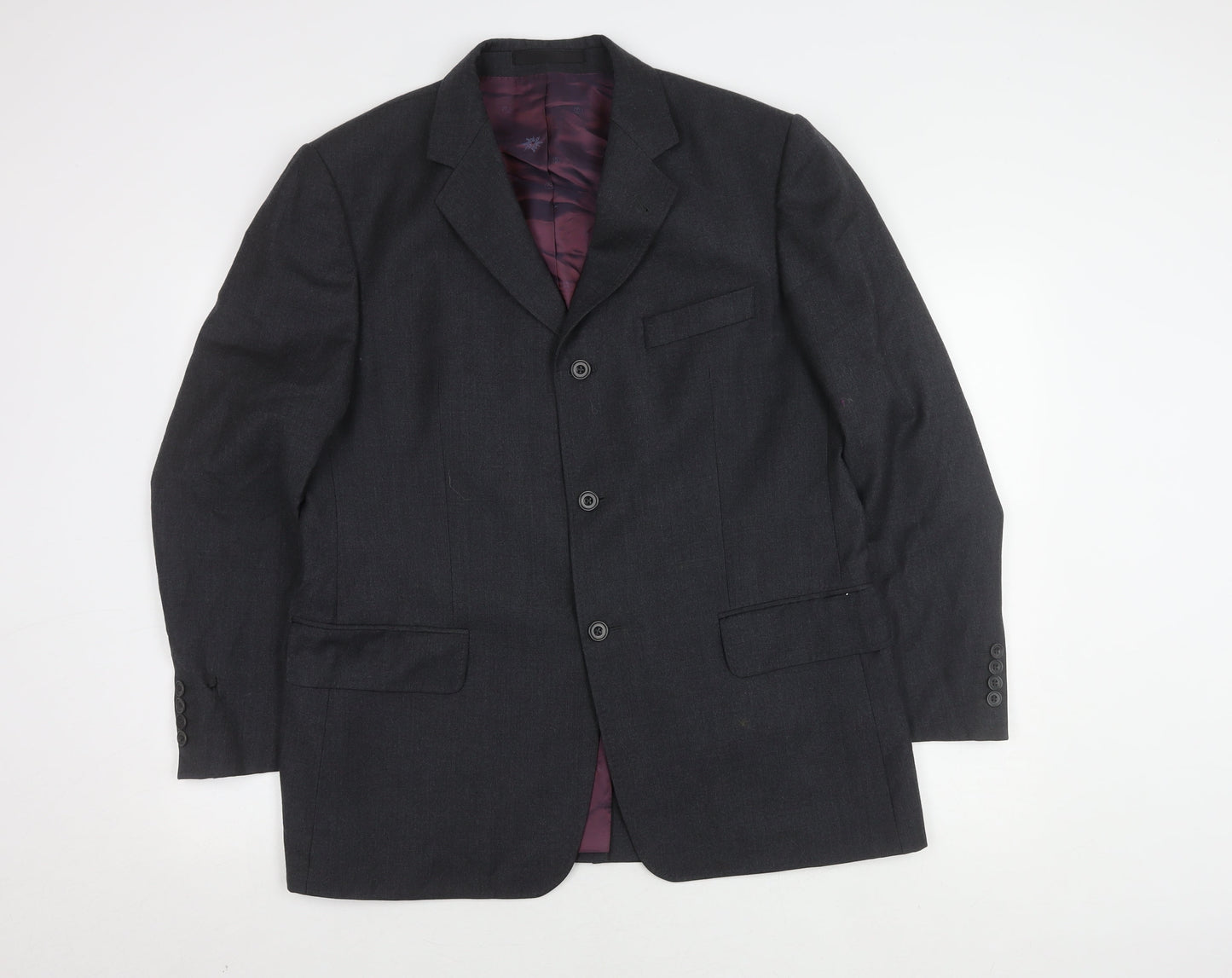 Marks and Spencer Men's Grey Wool Blazer, 42S