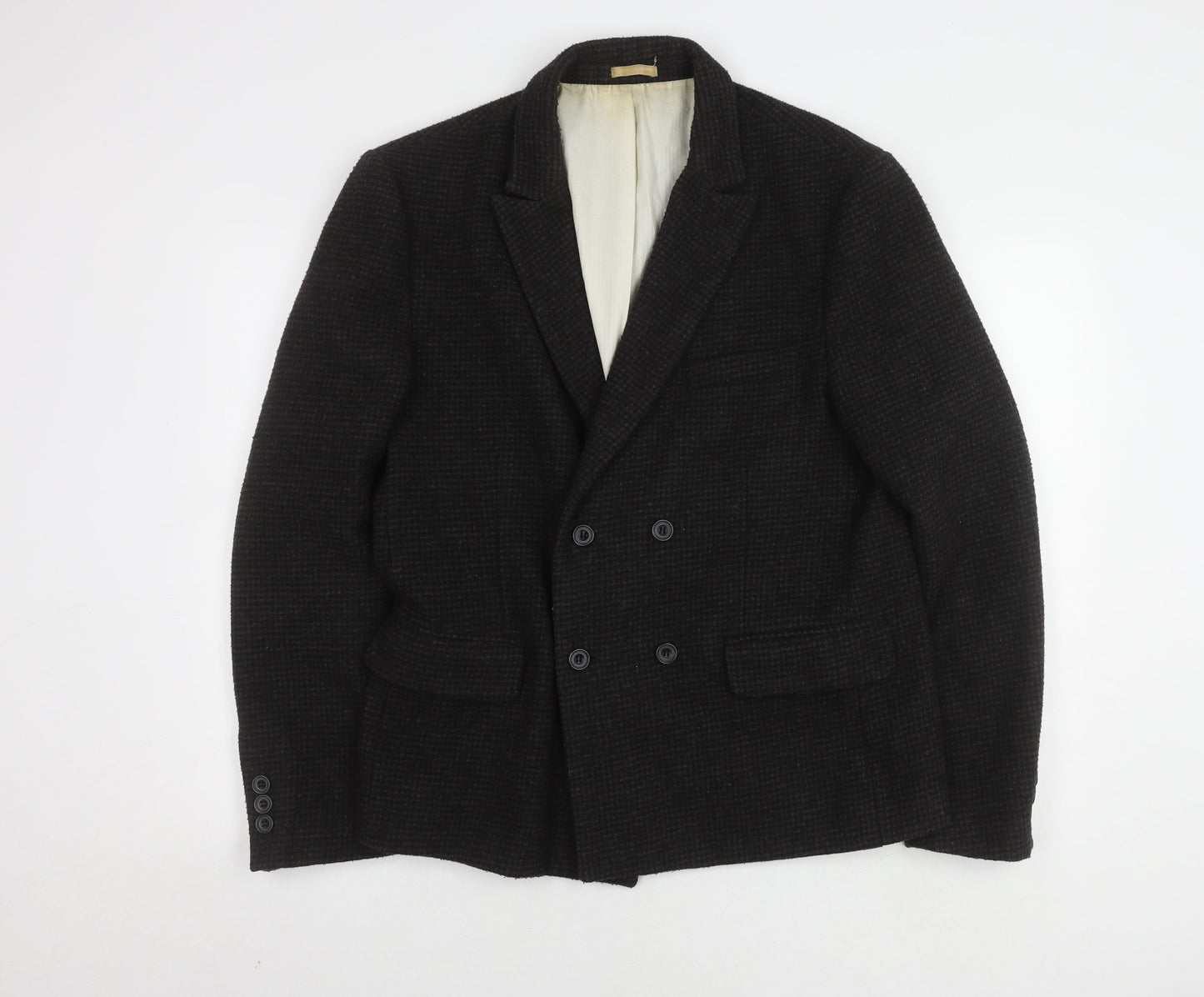 Bellfield Unisex Black Check Blazer Lined Blazer L