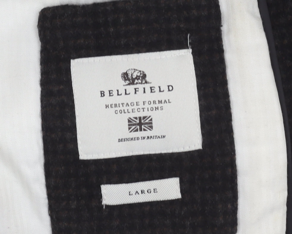 Bellfield Unisex Black Check Blazer Lined Blazer L