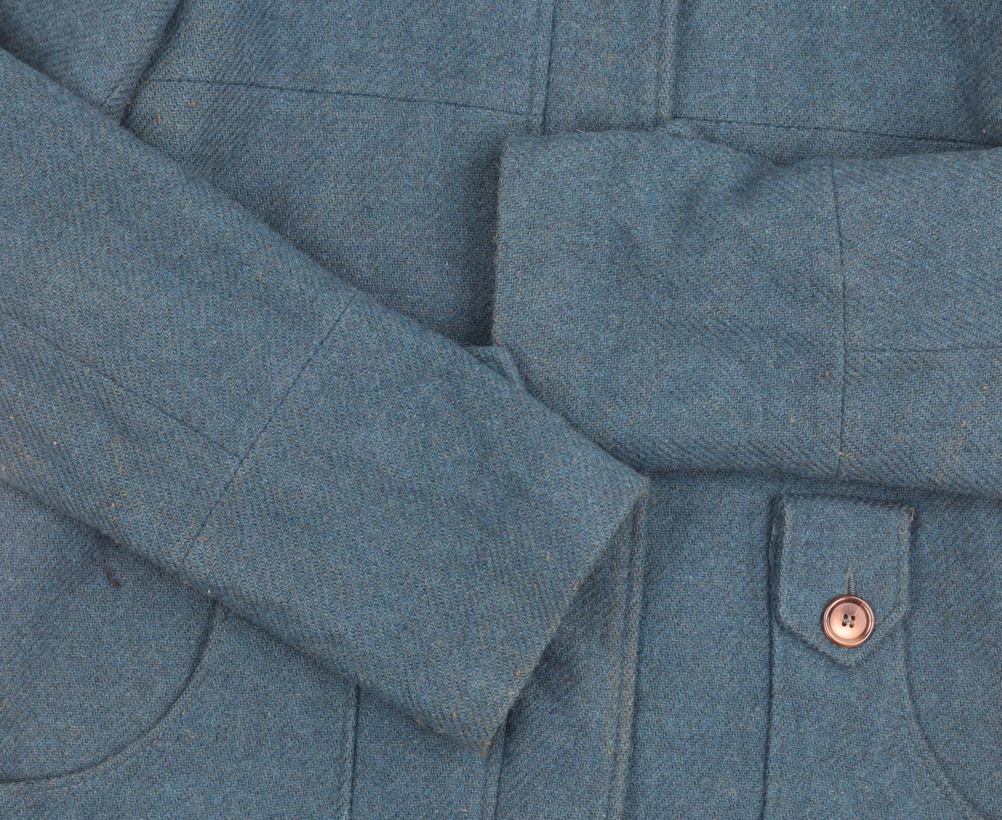 Topshop Women's Blue Wool Blend Mid-Length Coat