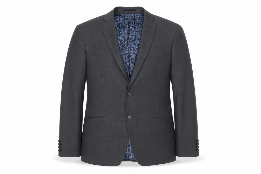 Mens 42 Chest Regular Ted Baker Grey Two-Button Blazer