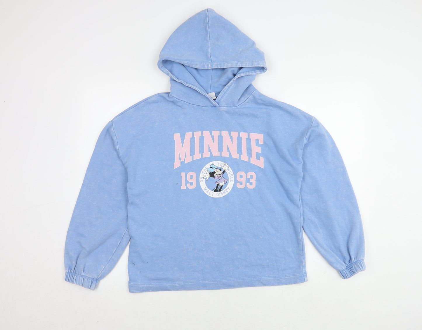 Disney Women’s Blue Hoodie Minnie Mouse Pullover Size 10