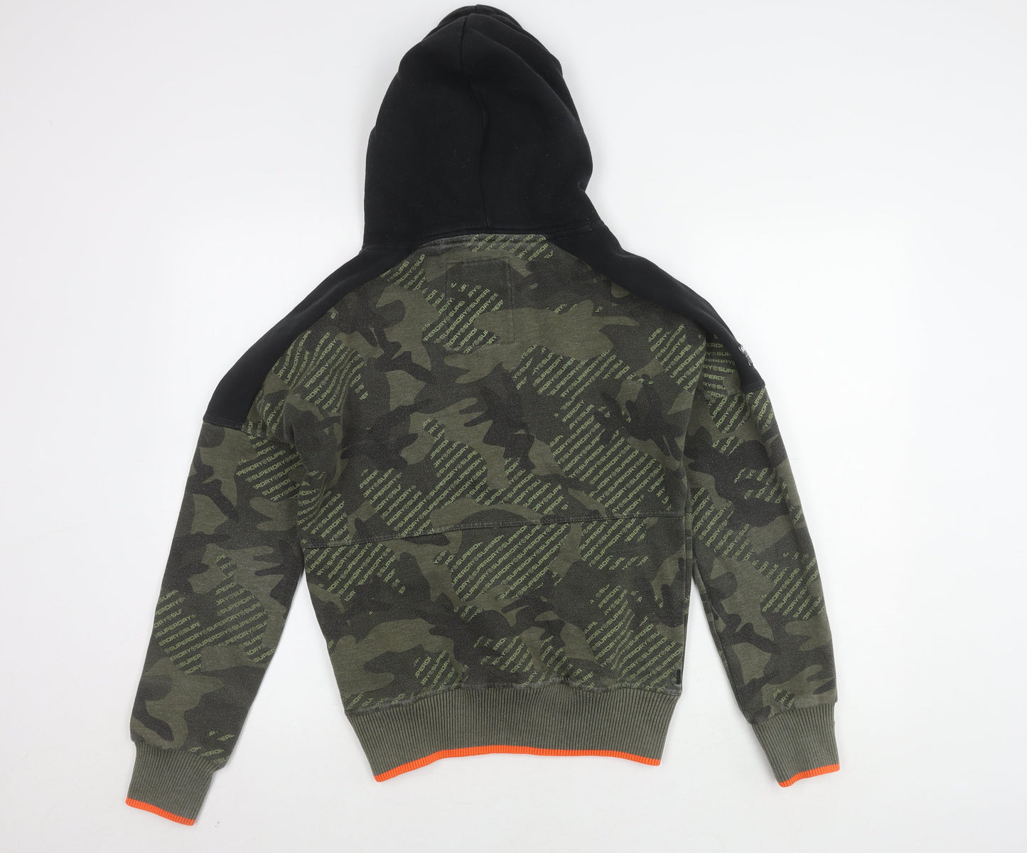 Superdry Men's Green Camouflage XS Pullover Hoodie
