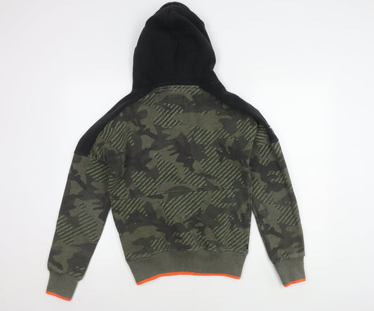 Superdry Men's Green Camouflage XS Pullover Hoodie