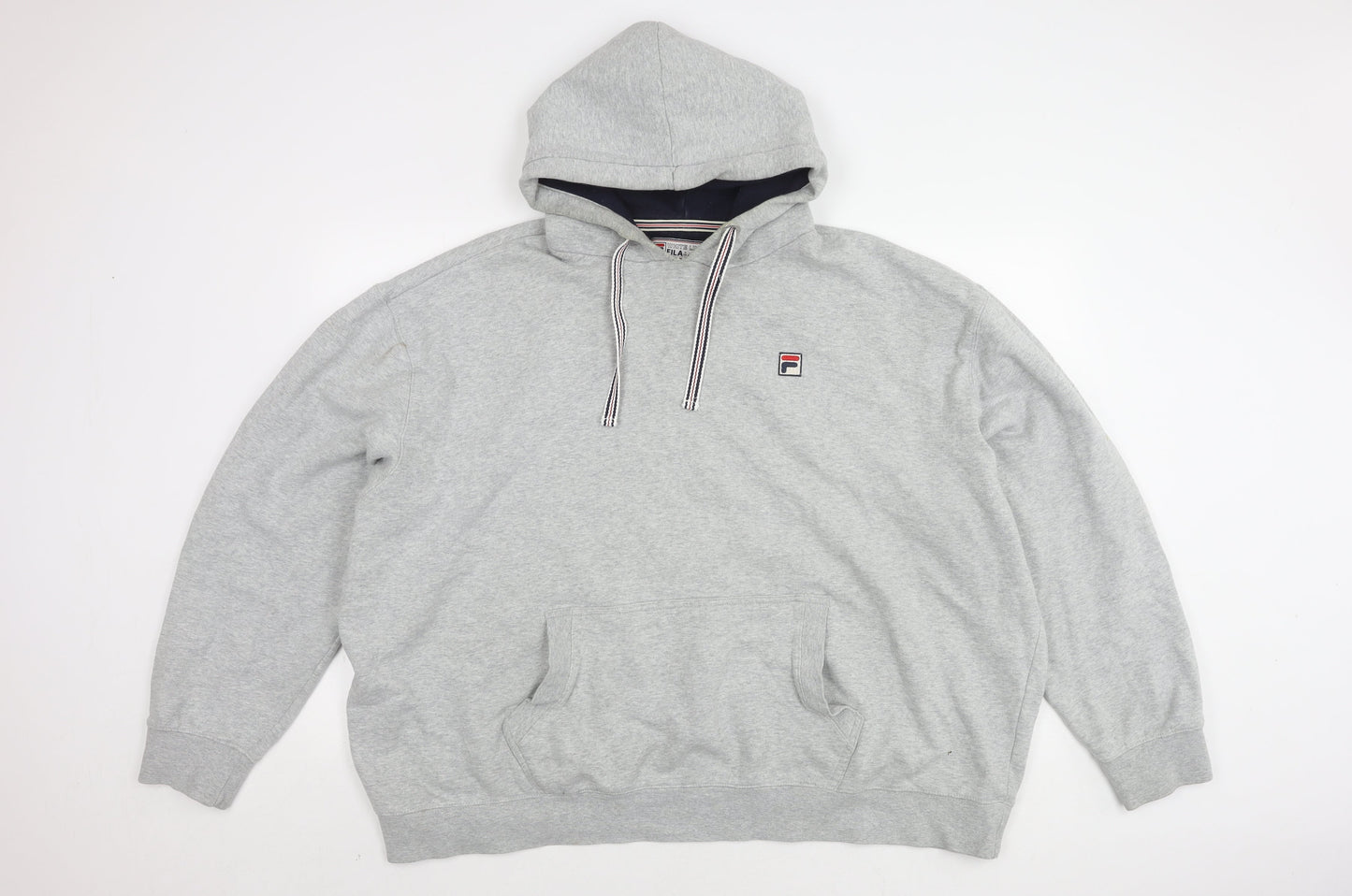 FILA Men's Grey Pullover Hoodie 3XL with Logo