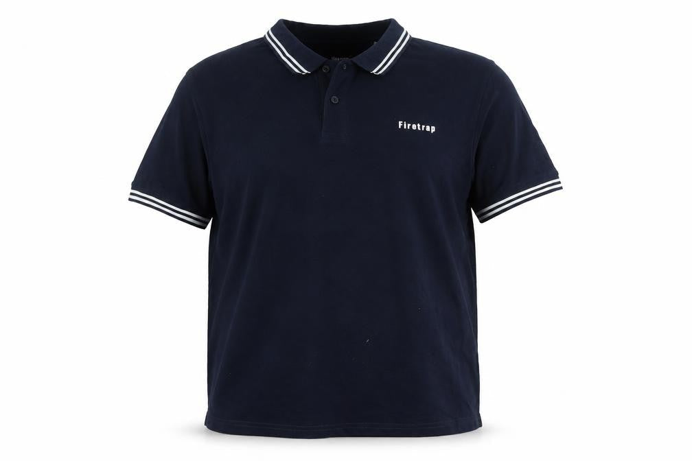 Firetrap Men's Blue 2XL Polo Shirt with Logo